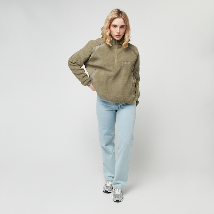 Pegador Bonny Teddy Fabric Mix Halfzip grün 40375 5