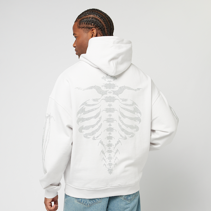 FAVELA Ribcage Rhinestone Hoodie weiß 40390 2
