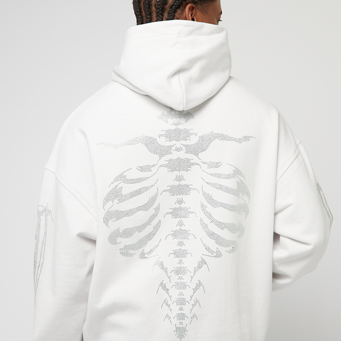 FAVELA Ribcage Rhinestone Hoodie blanc 40390 7