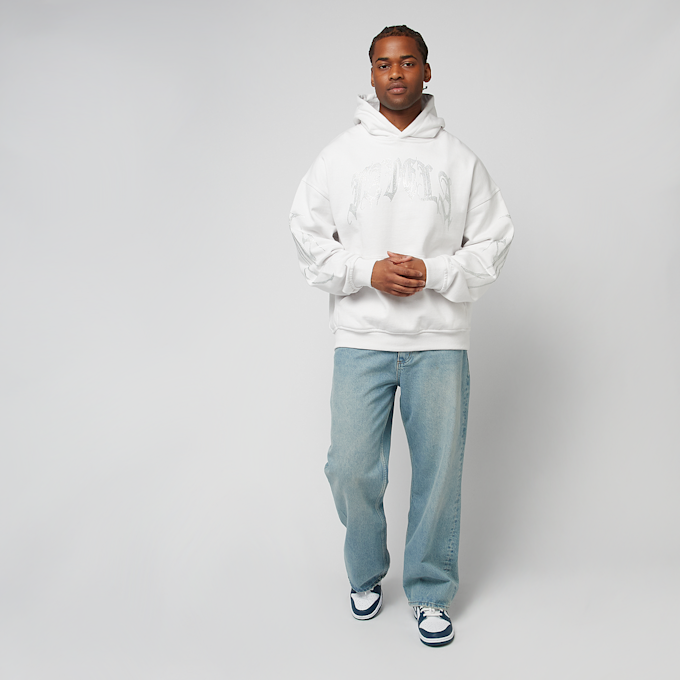 FAVELA Ribcage Rhinestone Hoodie wit 40390 8