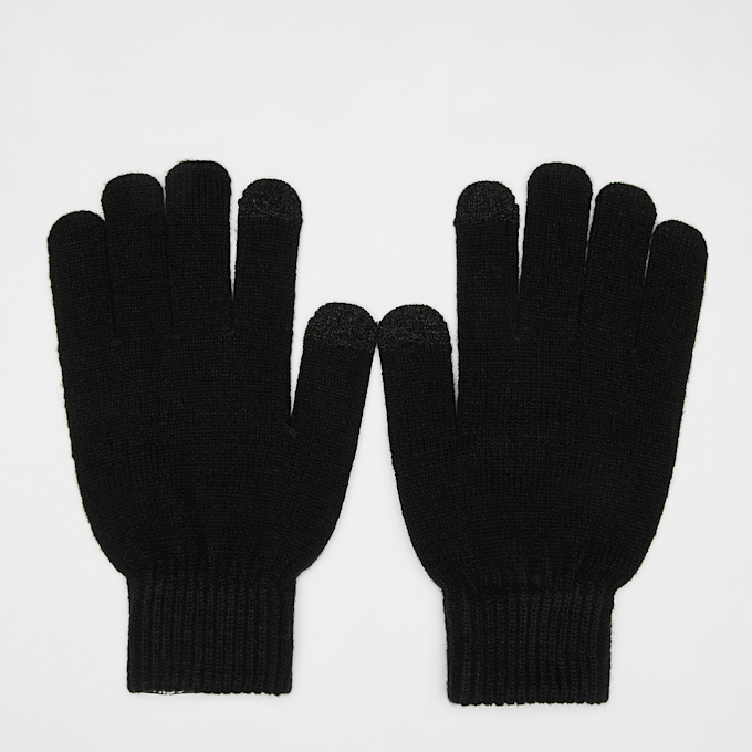 SNIPES Woven Basic Logo Knitted Gloves black zwart 40606 2