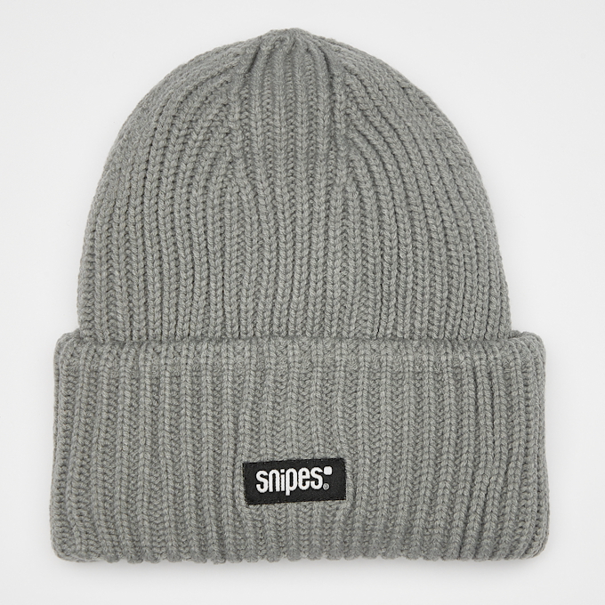 SNIPES Woven Logo Knit Beanie grau 40589 1