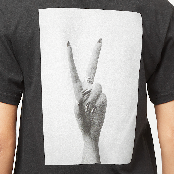 Miss Tee Girls Peace Hand Ladies Tee Dress czarny 40651 4