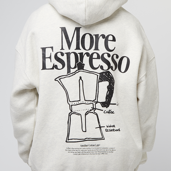 Another Cotton Lab More Espresso Oversized Hoodie cinzento 40641 4
