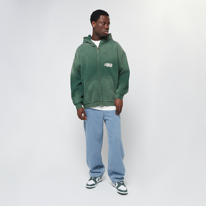 Another Cotton Lab Live in Balance Oversized Zip Hoodie zielony 40664 5