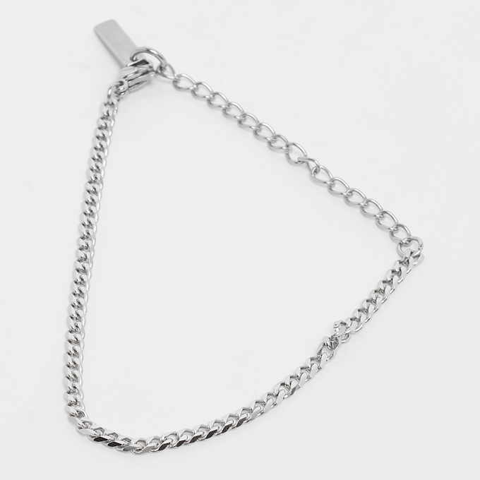 fainz Tiny Cuban Bracelet prateado 41437 1