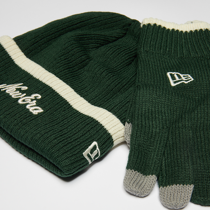 New Era New Era Script Beanie Set blk/ofw vert 41490 3