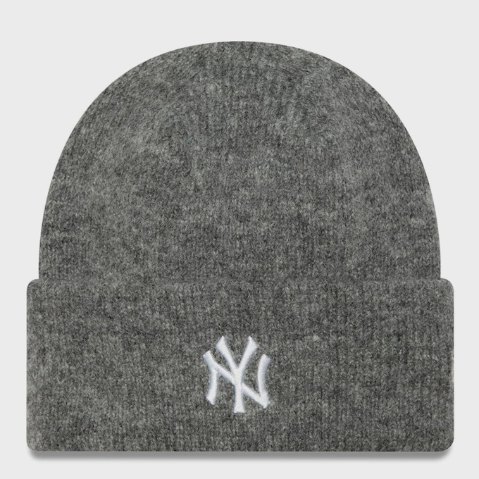 New Era Female Wide Cuff Beanie MLB New York Yankees dgr grigio 41516 1