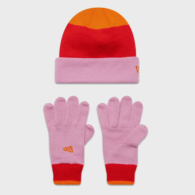 New Era Youth Stripe Beanie Set (2 Piece) wielokolorowy 41520 1