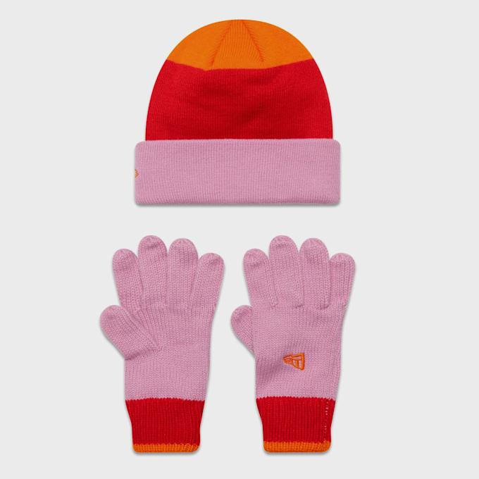 New Era Youth Stripe Beanie Set (2 Piece) wielokolorowy 41520 2