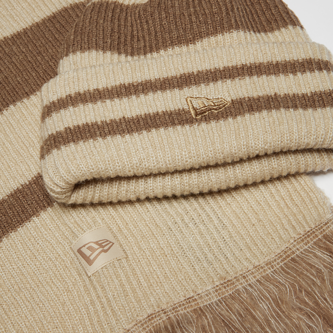 New Era Stripe Scarf Beanie Set (2 Piece) wielokolorowy 41483 3