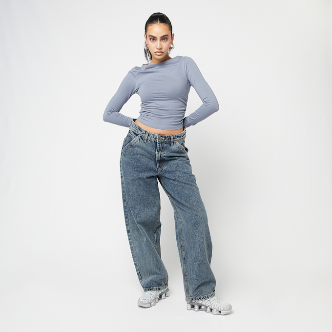 Urban Classics Ruffled Super Slim Longsleeve blauw 41539 4