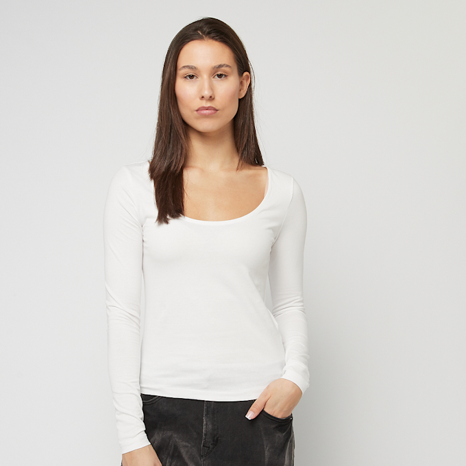 Urban Classics Ladies Wide Neck Longsleeve bianco 41542 1