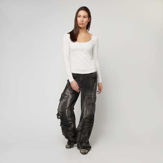 Urban Classics Ladies Wide Neck Longsleeve bianco 41542 3