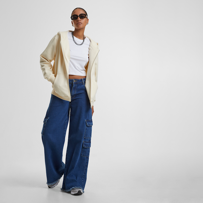 Urban Classics Fluffy Zip Hoody bege 41550 6