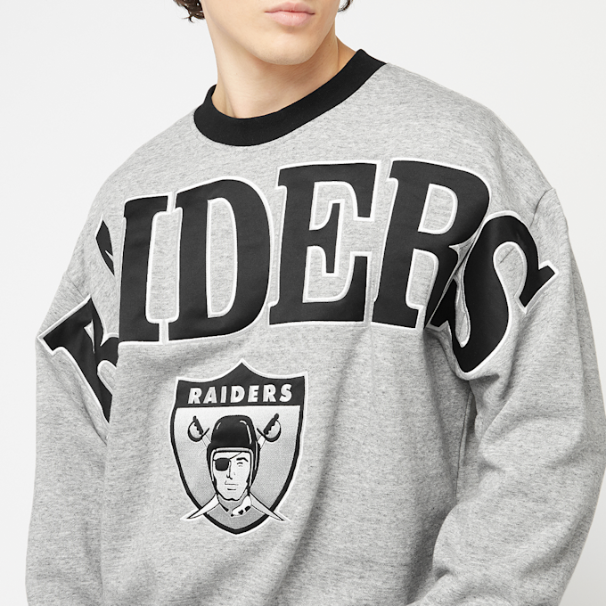 Mitchell & Ness NFL Oakland Raiders NFL FL FLD Satin Fleece Crew grijs 41792 3