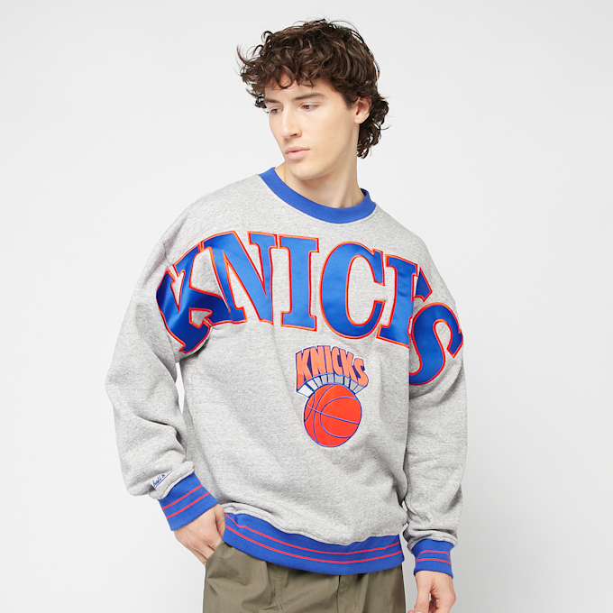 Mitchell & Ness NBA New York Knicks Full Field Satin Fleece Crew szary 41796 1
