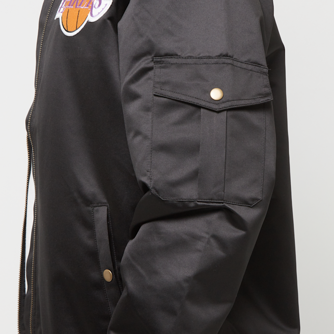 Mitchell & Ness NBA Los Angeles Lakers Team Leader Satin Bomber crna 41809 4
