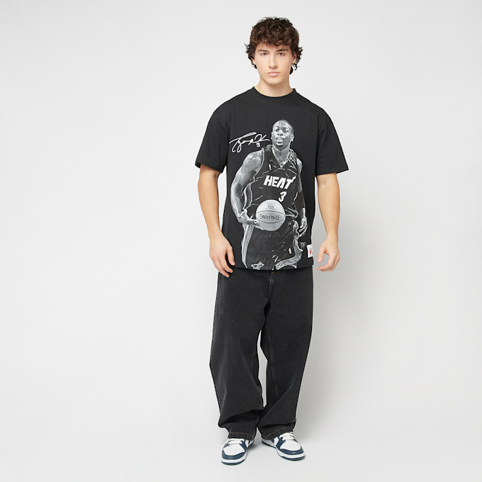 Mitchell & Ness NBA Miami Heat Ultimate Player Vintage Logo Tee Dwyane Wade nero 41804 6