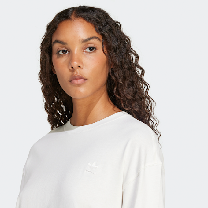 adidas Originals T-shirt Manches Longues Trefoil avec Imprimé au Dos blanc 41699 3