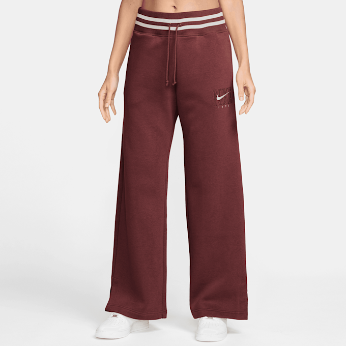 Nike Sportswear Phoenix Fleece High-Rise Graphics Wide Pants rood 42258 1