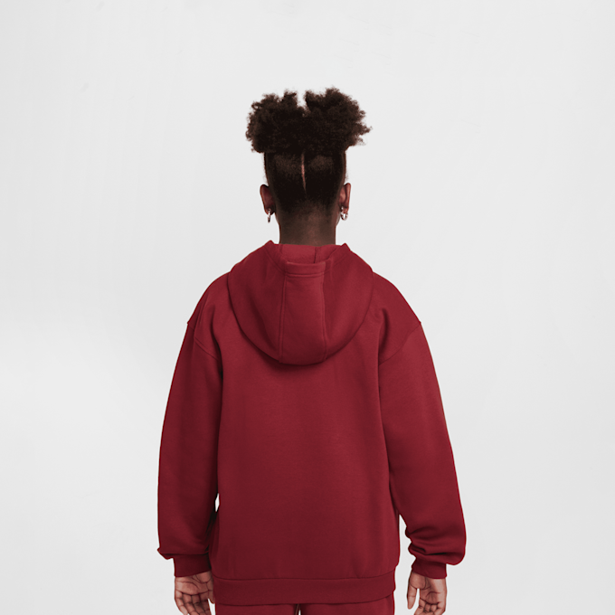 Nike   Sportswear Club Fleece Oversized Full-Zip Hoodie vermelho 42303 2