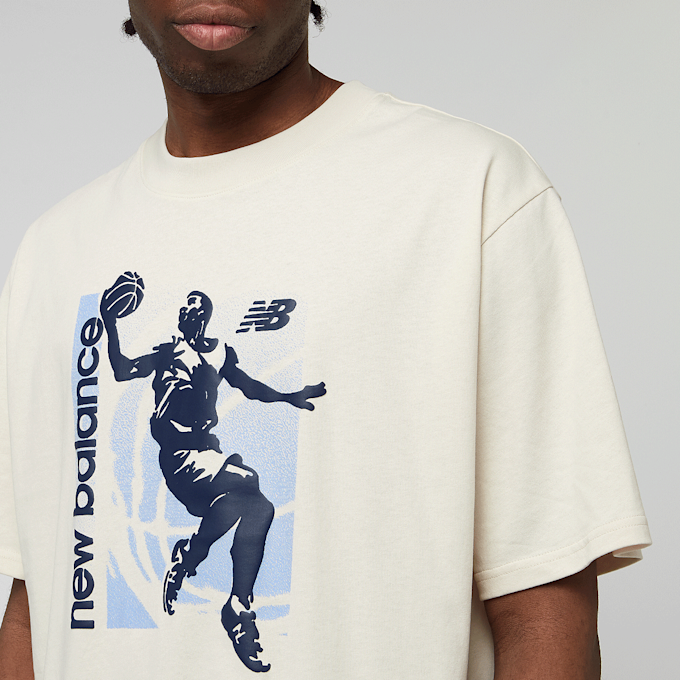 New Balance Hoops Graphic Vintage T-Shirt beż 42274 3