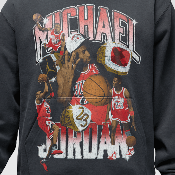 Jordan Flight Graphics Fleece Hoodie cinzento 42424 3