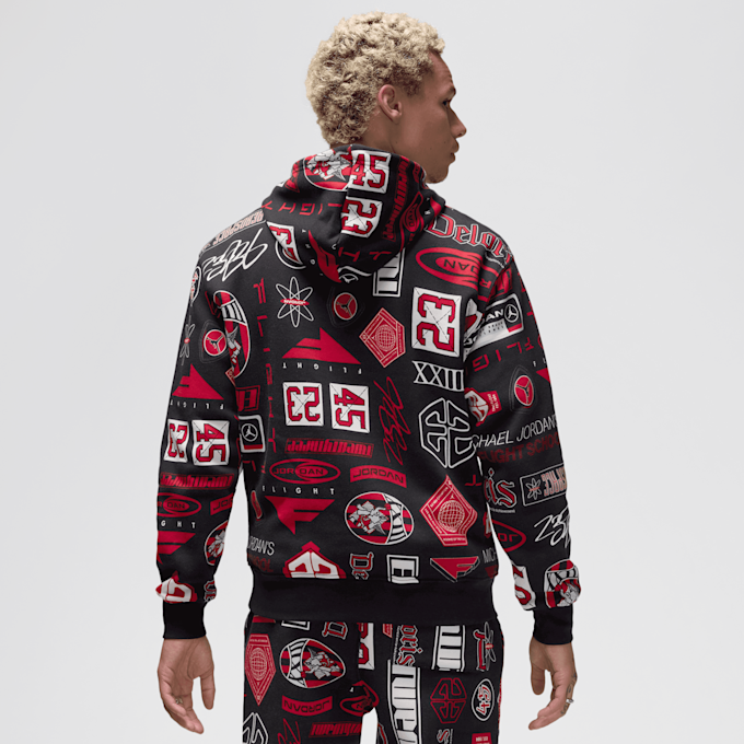 Jordan Essentials All Over Print Fleece Pullover preto 42430 2