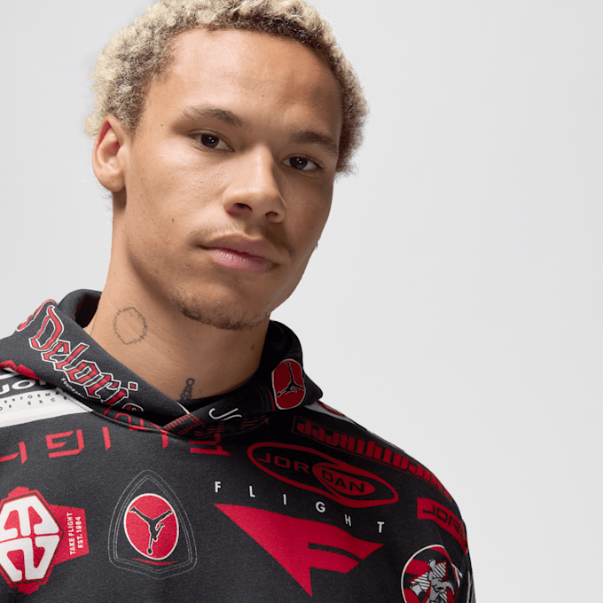 Jordan Essentials All Over Print Fleece Pullover preto 42430 3