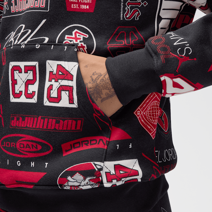 Jordan Essentials All Over Print Fleece Pullover nero 42430 4