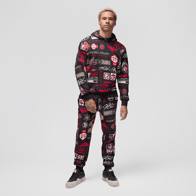 Jordan Essentials All Over Print Fleece Pullover schwarz 42430 6