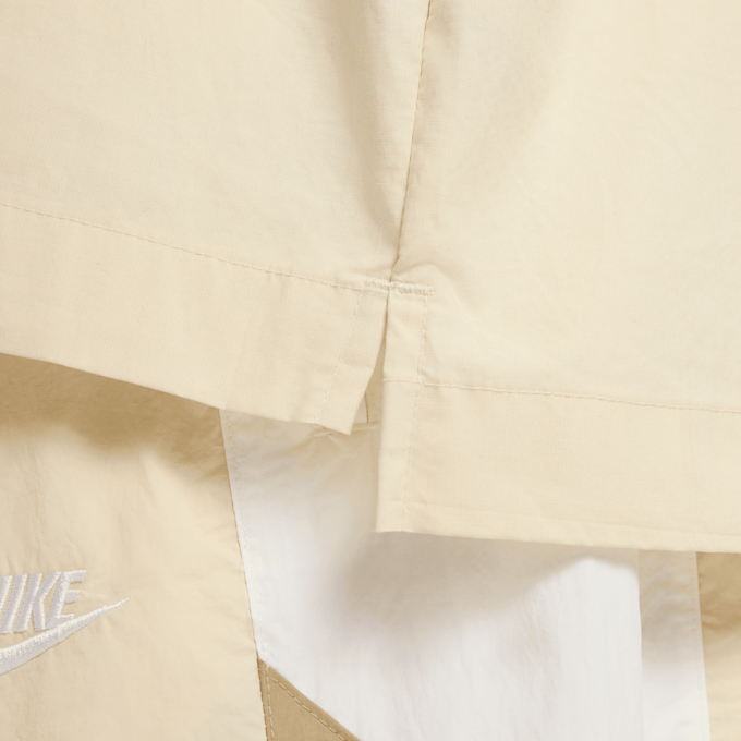 Nike Club Short Sleeve Buttoned Oversized Shirt beige 42650 5
