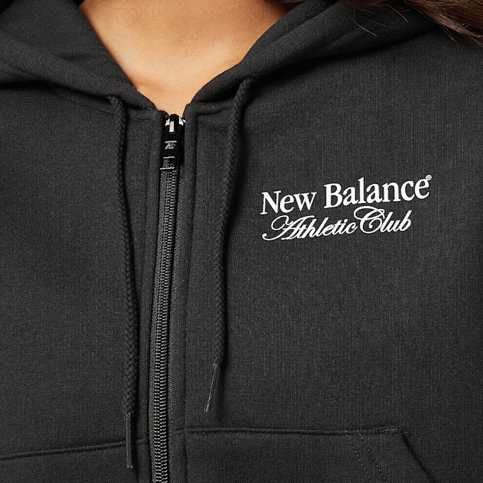 New Balance Waist Length Full Zip Hoodie negro 42705 3
