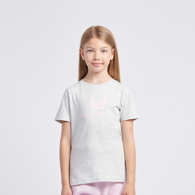 New Balance Jersey Stacked Logo Tee grijs 45273 1