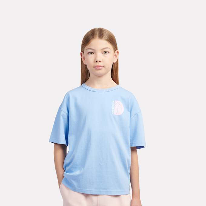 New Balance Hoops Court Graphic Tee niebieski 45242 2