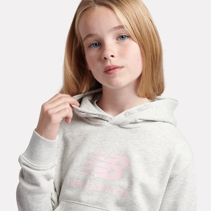 New Balance French Terry Stacked Logo Hoodie szary 45243 3