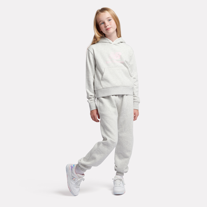 New Balance French Terry Stacked Logo Hoodie grau 45243 4