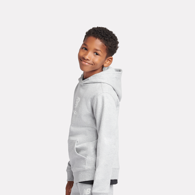 New Balance French Terry Stacked Logo Hoodie szary 45259 2