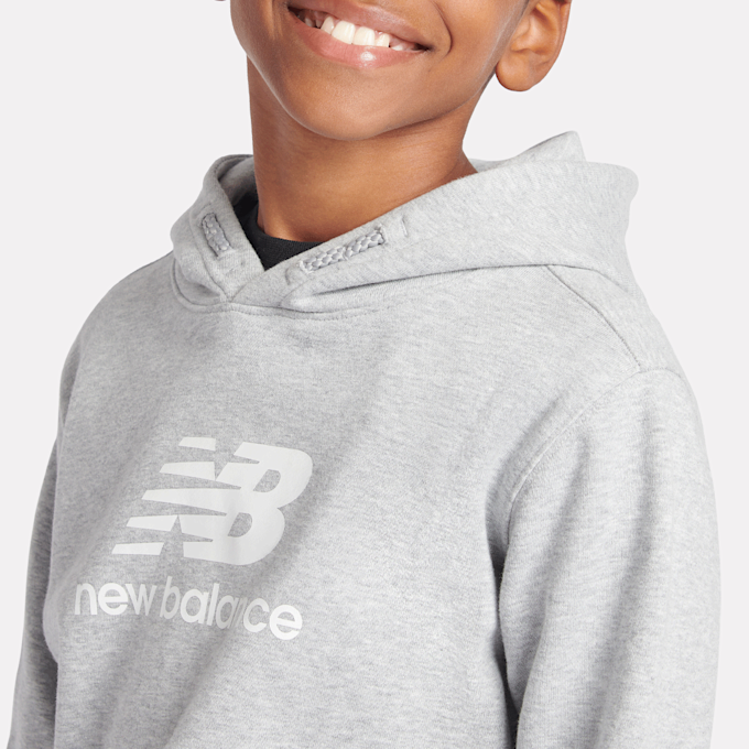 New Balance French Terry Stacked Logo Hoodie grigio 45259 4