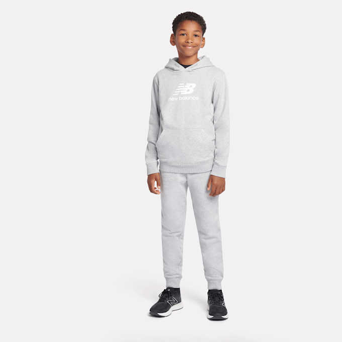 New Balance French Terry Stacked Logo Hoodie grigio 45259 5