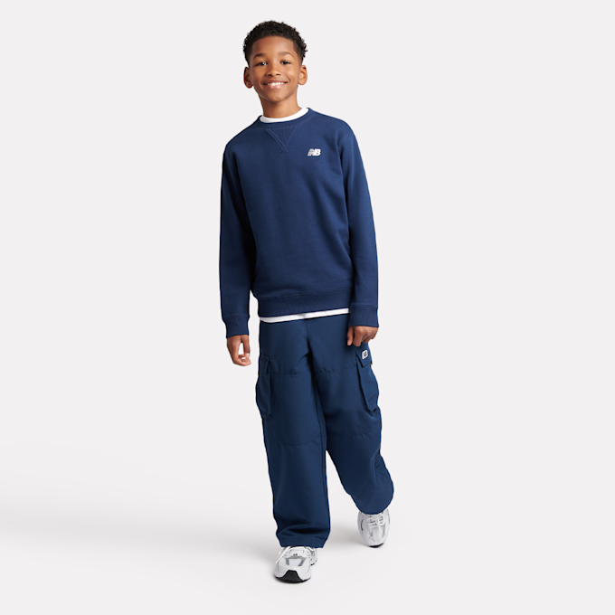 New Balance French Terry Small Logo Crew bleu 45257 4