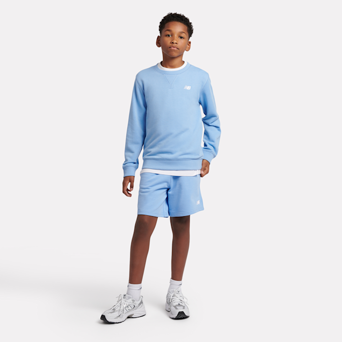 New Balance French Terry Small Logo Crew blu 45260 4