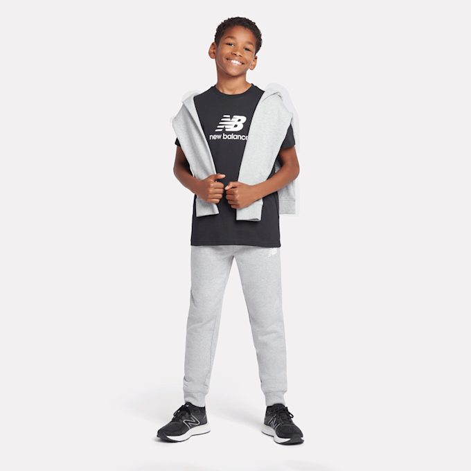 New Balance French Terry Stacked Logo Jogger siva 45263 5