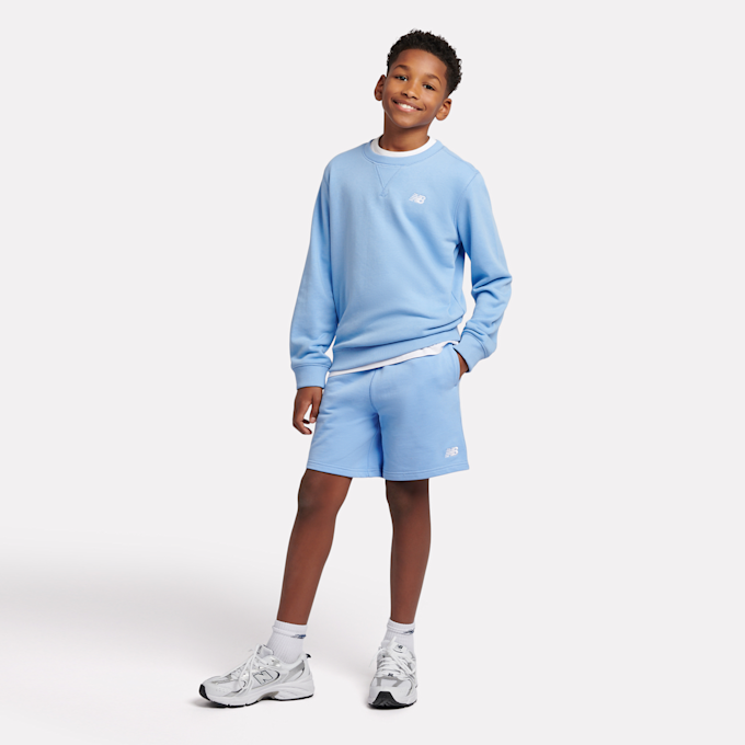 New Balance French Terry Small Logo Short blauw 45267 4