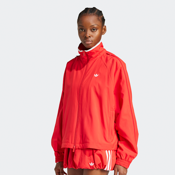 adidas Originals Woven 3-Streifen Zip Trainingsjacke rot 42961 1