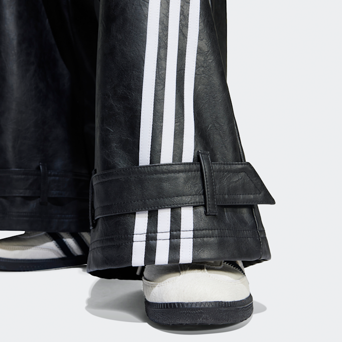 adidas Originals Pantalón de Pierna Ancha Polipiel negro 42964 4