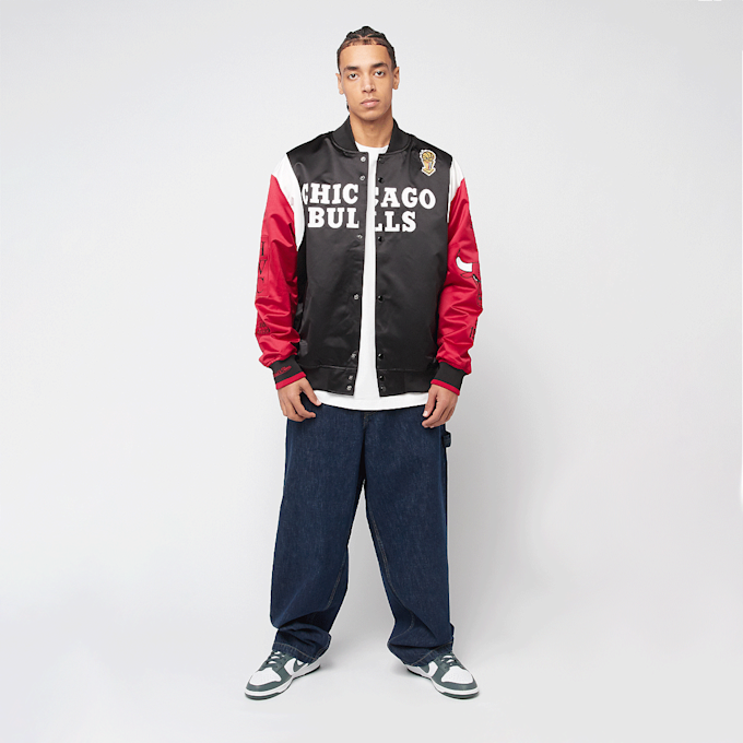 Mitchell & Ness NBA Team Origins Satin Jacket Vintage Logo Chicago Bulls nero 44930 8