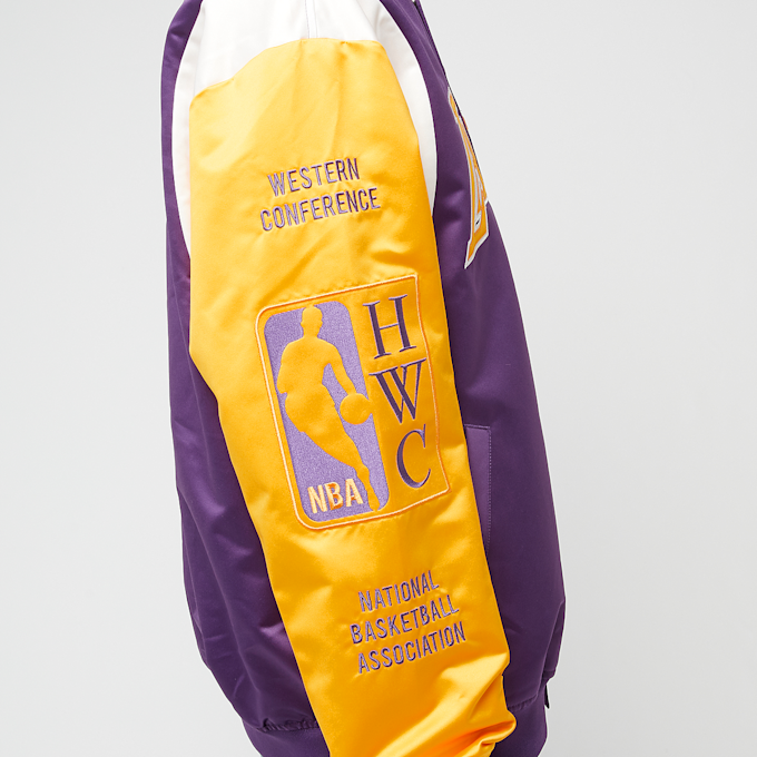 Mitchell & Ness NBA Team Origins Satin Jacket Vintage Logo LA Lakers pourpre 44931 4