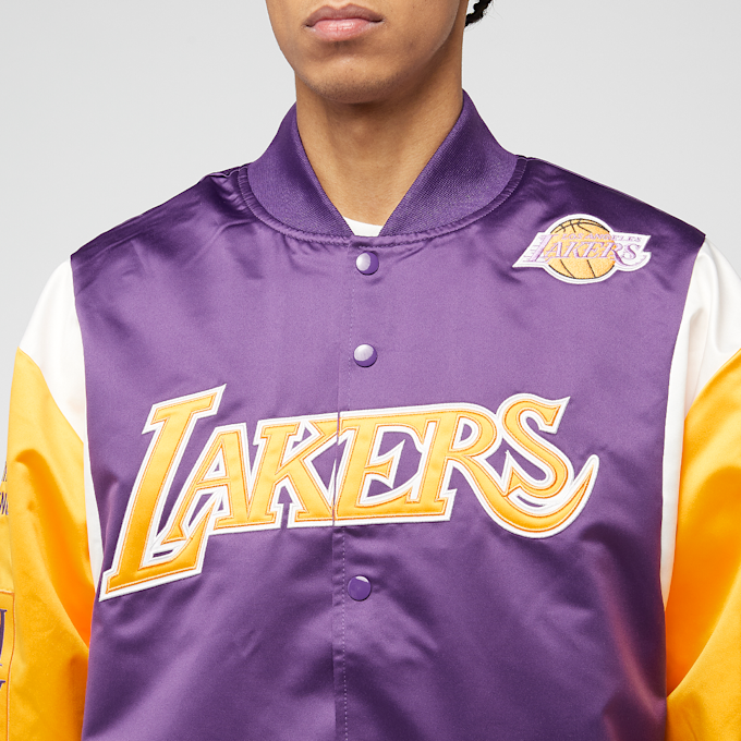 Mitchell & Ness NBA Team Origins Satin Jacket Vintage Logo LA Lakers viola 44931 5